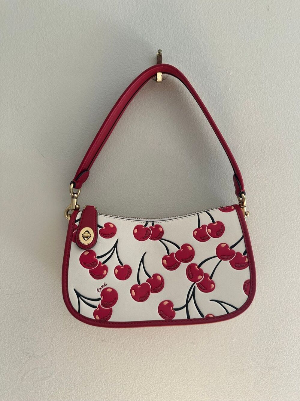 Coach Swinger 20 with Cherry Print NWOT